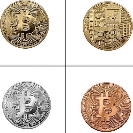 Bitcoin kovanca - Roza / Zlata