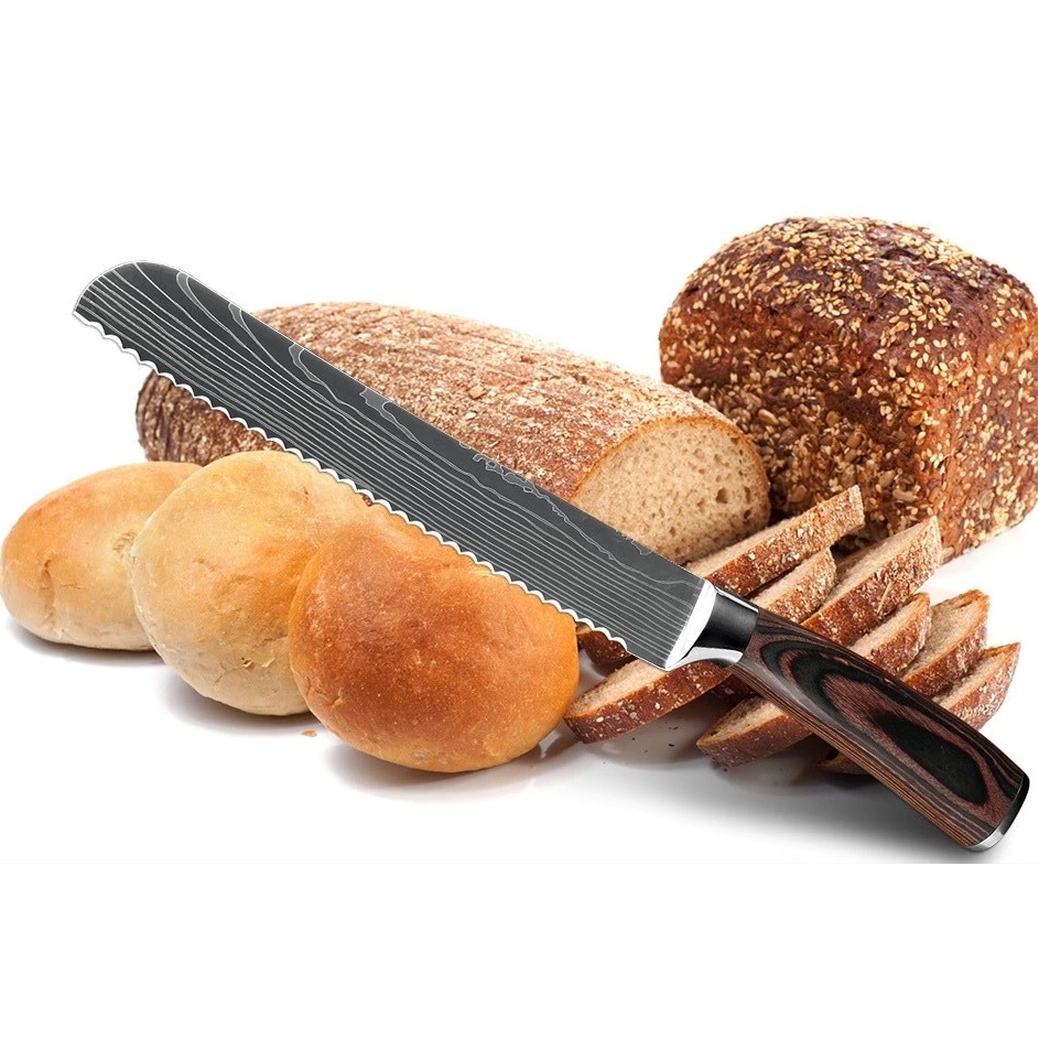 Kuhinjski nož BL-29419 - Kiritsuke / Črna / Rjava