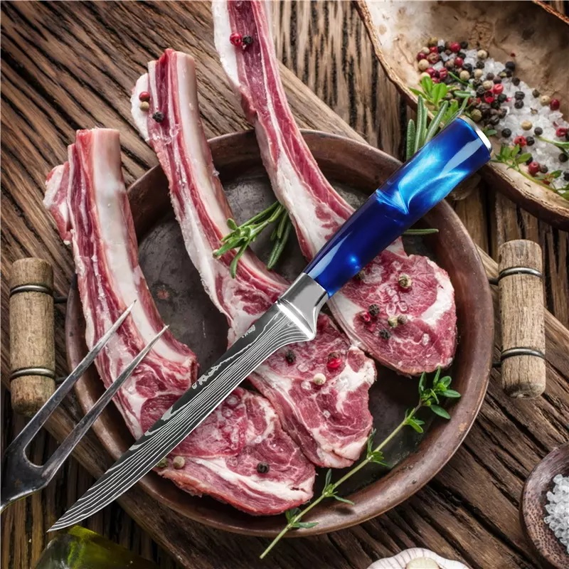Kuhinjski nož BL-29419 - Kiritsuke / Črna / Rjava