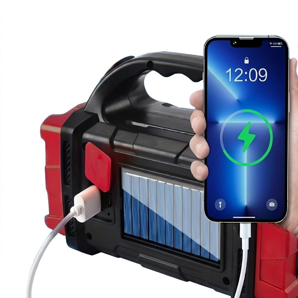 Solarna LED Kampirna Svetilka s Powerbanko SR - 40475 - Zlata / Črna