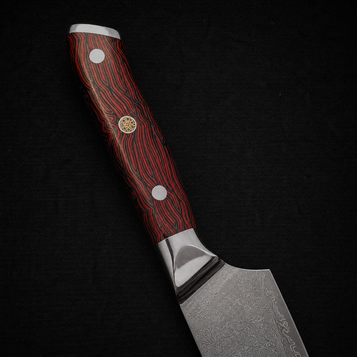 Damastni kuhinjski nož ZI-42075 - Chef / Rdeč