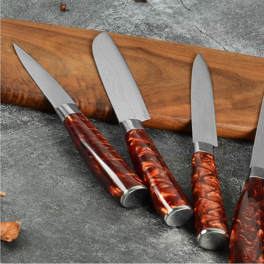 Kuhinjski nož BL-29419 - Kiritsuke / Črna / Rjava