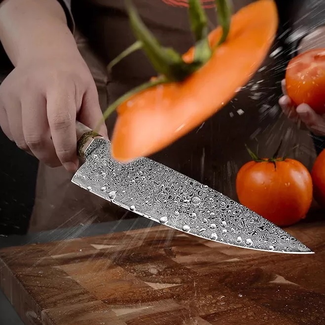 Damaskast kuhinjski nož SA-20107 - Chef / Moder
