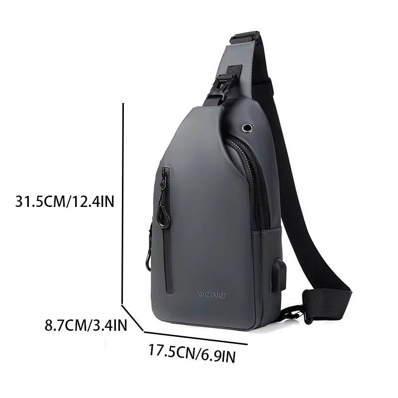Torba čez ramo WEIXIER SP-35644 - Črna