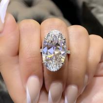 Prstan CA-34527 - Srebrna / Svetlo Vijolična / 62mm