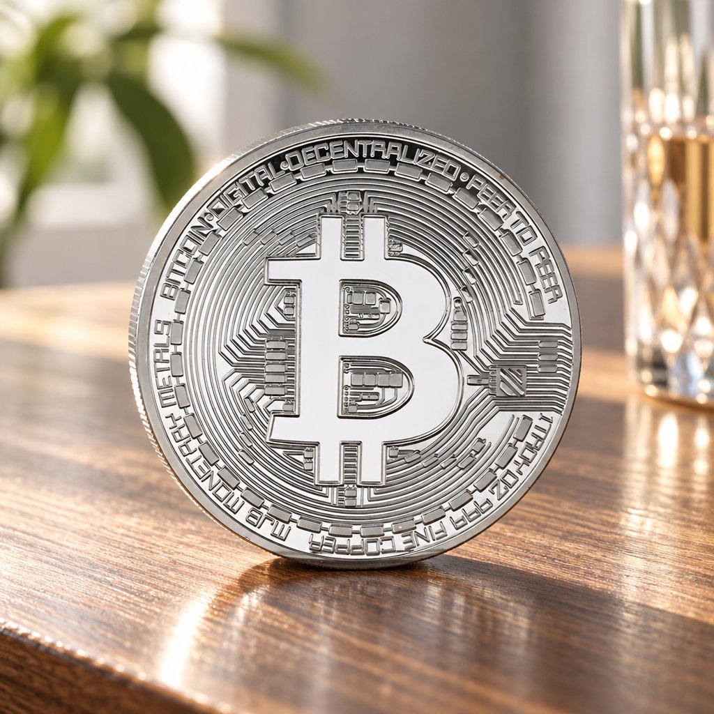 Bitcoin kovanec - Srebrn